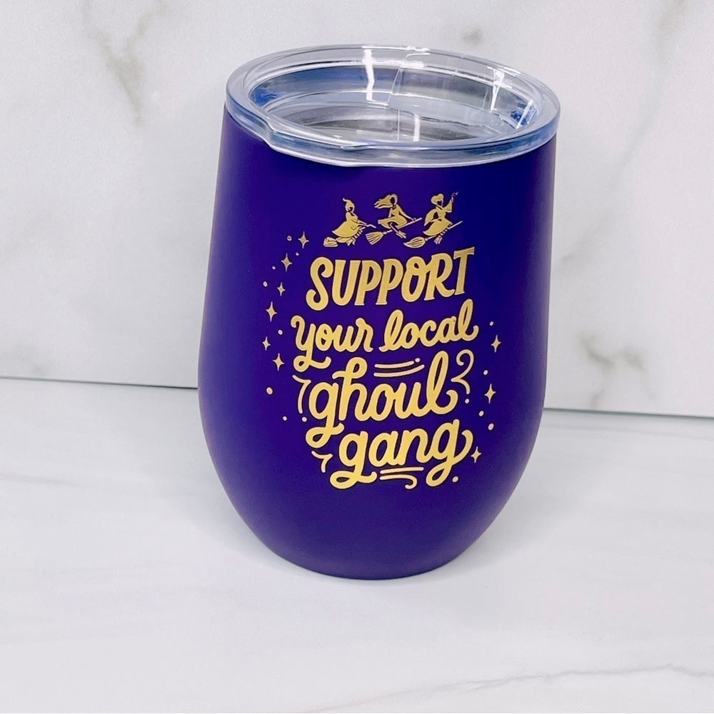 Hallmark Disney Hocus Pocus Ghoul Gang Stainless Steel Stemless Glass, 11 oz.
